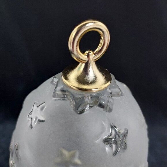 Mikasa Frosted Crystal Christmas Bell Silent Night Scene 5 1/4" Tall Germany - Picture 9 of 9
